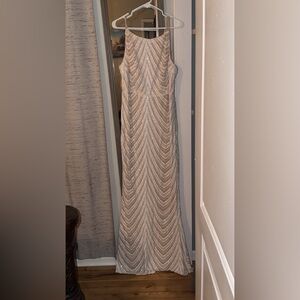 SHEIN Beige Sequin Maxi Dress
